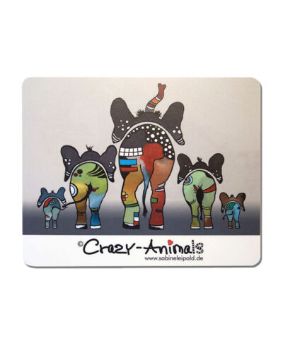 Crazy-Animals Mousepads "Lustige Elefanten"