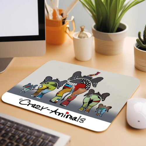 Lustige Mousepads aus der Serie der Crazy-Animals mit Elefantenmotiv