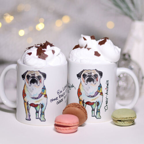 Lustige Tassen, Crazy Animals, Mops Sofie