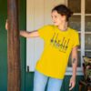 Lustiges Damen T-Shirt in gelb, Giraffen im Crazy-Animal Design