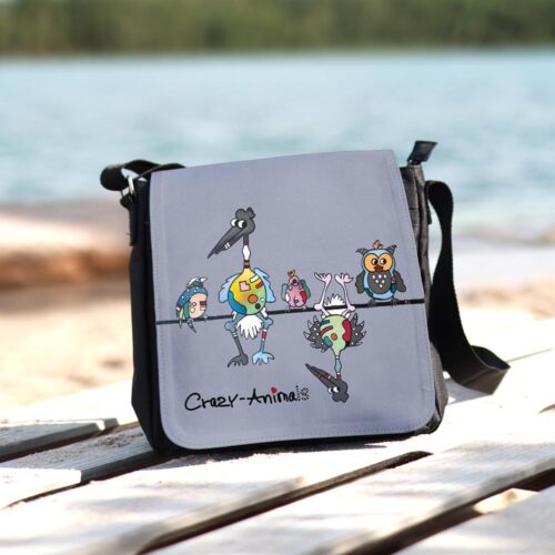 Lustige Tasche Crazy-Animals Style, Motiv Vögel