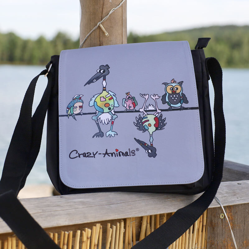 Lustige Tasche von den Crazy-Animals, Motiv "Vögel", Murano Beach Club