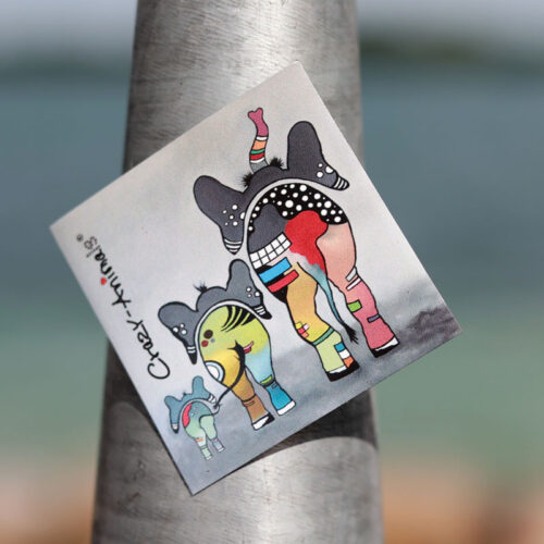 Witziges Kühlschrankmagnet, lustige Elefanten von den Crazy-Animals