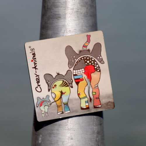 Kühlschrankmagnet Elefanten von den Crazy-Animals