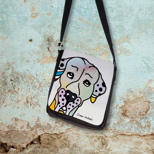 Lustige Tasche Pop Art im Crazy-Animals Style, Dogge Bob für Tierfreunde