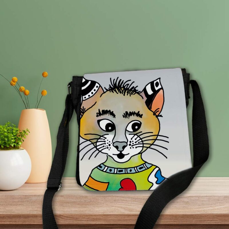 tasche mit katze popart crazy animals 13