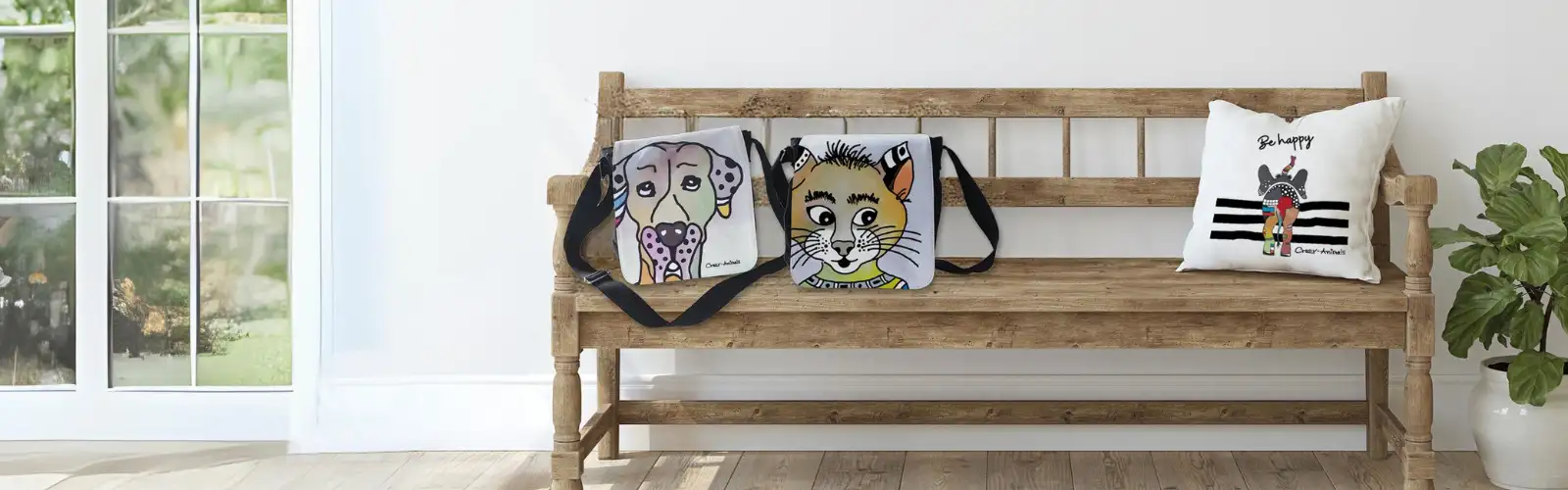 Lustige Taschen Pop Art im Crazy-Animals Style