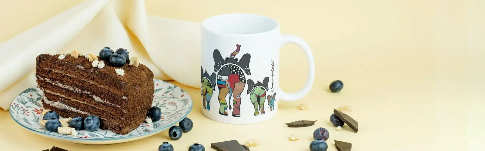 Lustige Tasse mit Elefantenmotiv im Crazy-Animals Design