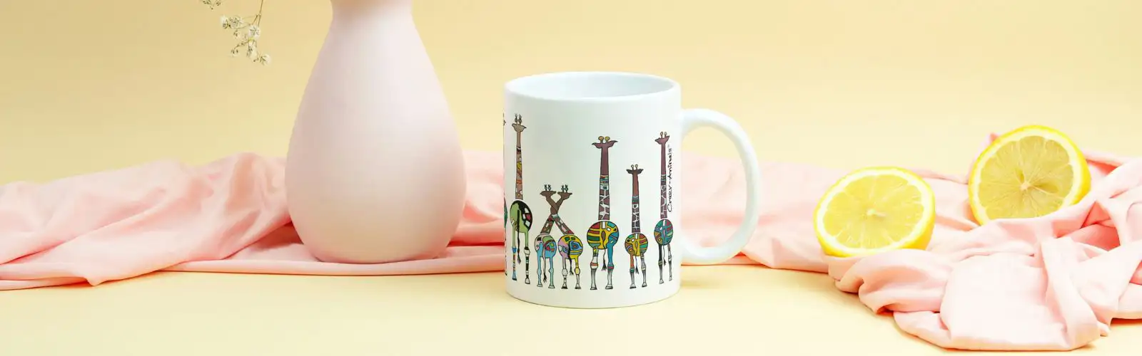 Lustige Tasse mit Giraffenmotiv im Crazy-Animals Design