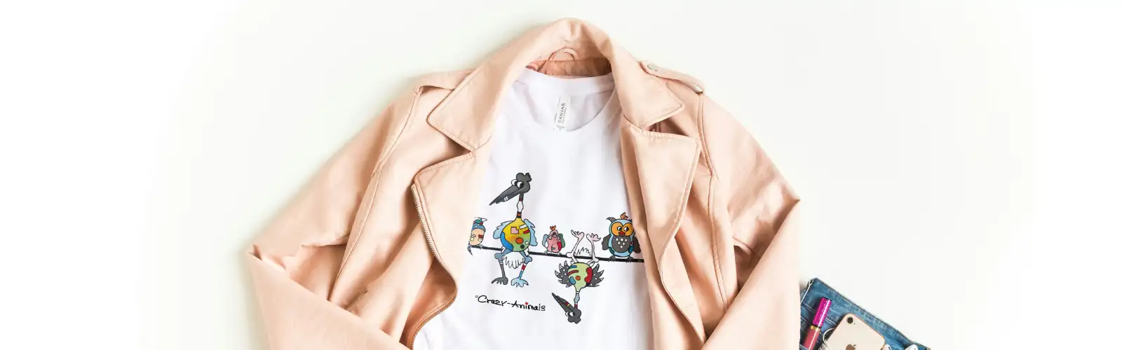 Lustiges T-Shirt aus der Crazy-Animals Kollektion, Vögelmotiv