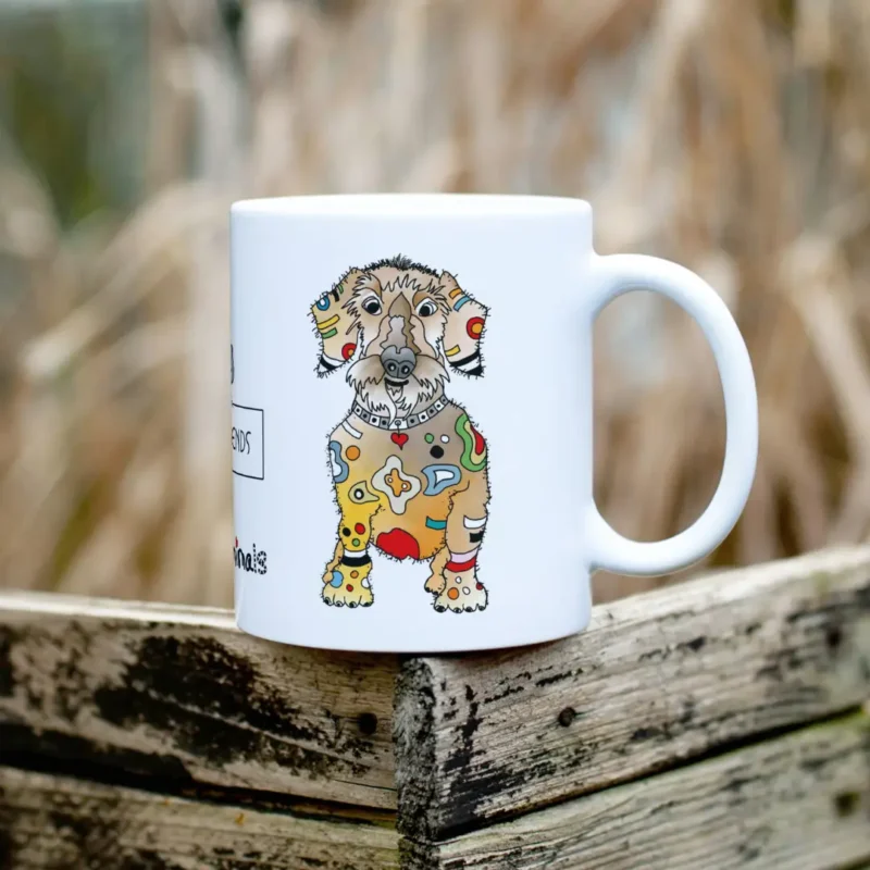 Lustige Tasse Dackel Linus aus der Crazy-Animals Kollektion