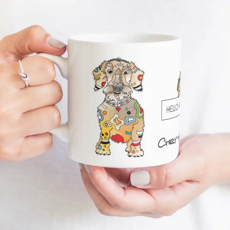 Lustige Tasse Dackel Linus aus der Crazy-Animals Kollektion