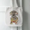 Lustiger Baumwolltasche Dackel Linus im Crazy-Animals Style