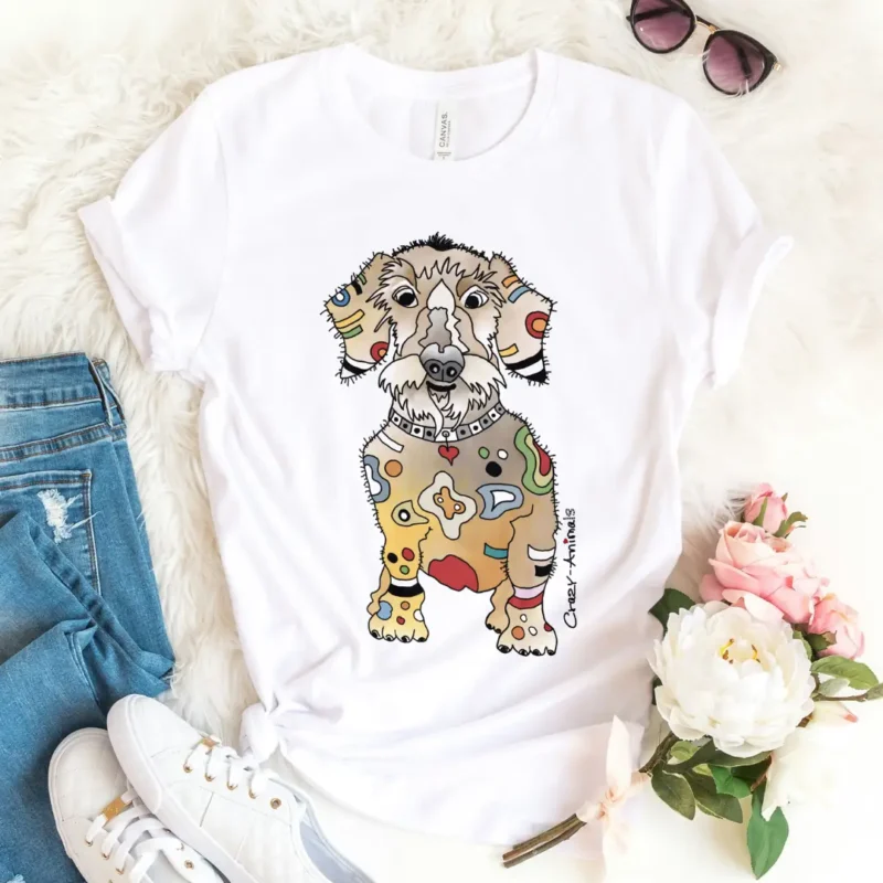 Lustiges T-Shirt Dackel Linus aus der Crazy-Animals Kollektion