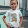 Lustiges T-Shirt bedruckt Dackel Linus im Crazy-Animals Style.